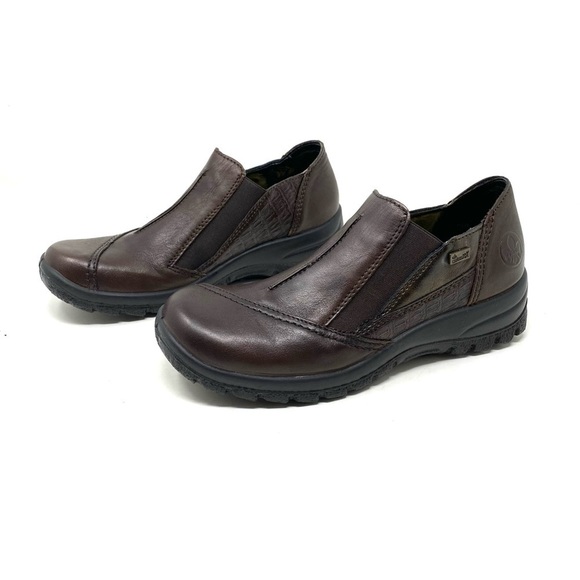 Rieker Leather Walking Shoes L7178-25, Brown - Picture 2 of 7